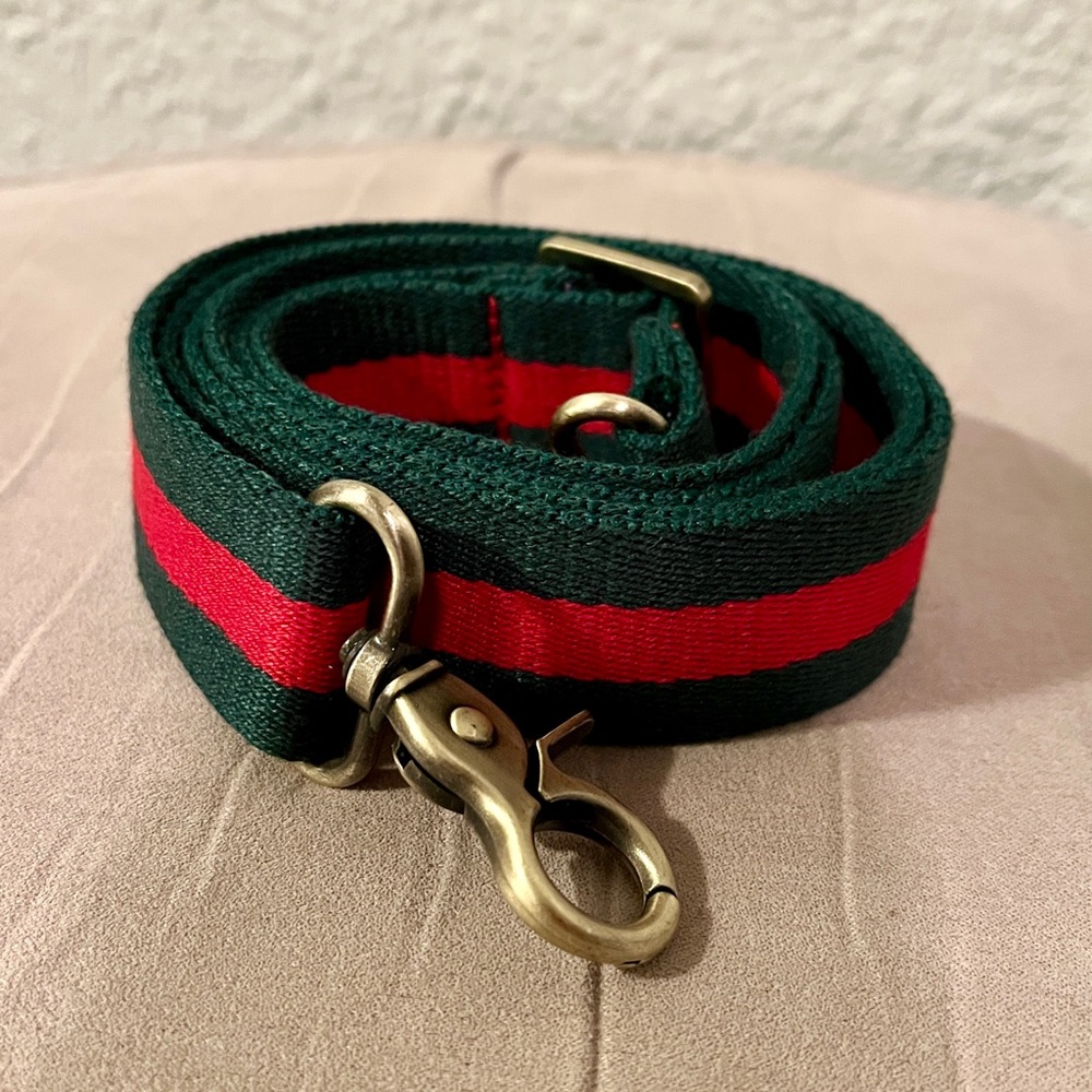 Parker Thatch Adjustable Crossbody Strap - Thin - Racer Stripe Red & Green